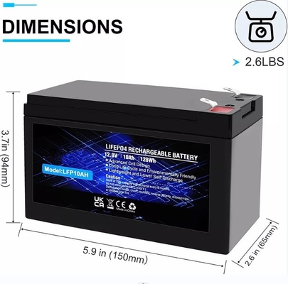 LiFePO4 রিচার্জেবল ব্যাটারিতে 12.8V 10Ah লিথিয়াম ফসফেট ব্যাটারি