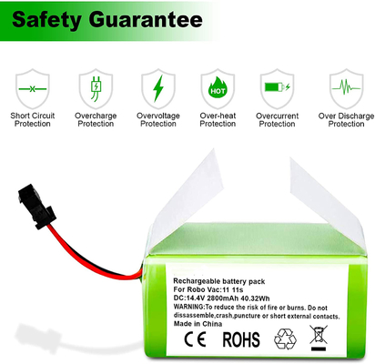 RoboVac ভ্যাকুয়াম ক্লিনার লিথিয়াম ব্যাটারি 11S 15C 15T 14.4V 2800mAh লি আয়ন ব্যাটারি