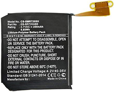 250mAh 3C লিথিয়াম ব্যাটারি গিয়ার S2 লি আয়ন রিচার্জেবল ব্যাটারি R732 UN38.3