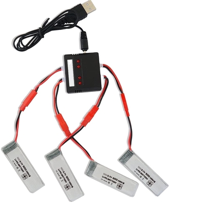 X4 চার্জার সহ U818A U817 লিথিয়াম পলিমার ব্যাটারি 3.7v 500mah Lipo ব্যাটারি