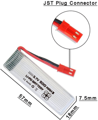 NCM রিচার্জেবল লি আয়ন পলিমার ব্যাটারি প্যাক 3.7V 500mAh Lipo ব্যাটারি