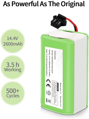 Ecovacs Deebot 2600mAh লিথিয়াম আয়ন ব্যাটারি 14.4V রিচার্জেবল ব্যাটারি N79S
