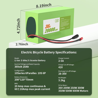 2A চার্জার সহ XT60 ফ্যাসিয়াল গান ব্যাটারি 100W-600W 36V 8Ah লিথিয়াম ব্যাটারি
