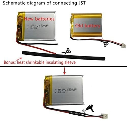 HS70 লি পলিমার ব্যাটারি প্যাক 3.7v 2600mAH Lipo রিচার্জেবল ব্যাটারি 3.7v