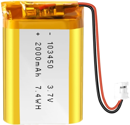 NCM রিচার্জেবল লি আয়ন ব্যাটারি 3.7v 2000mah / লিথিয়াম আয়ন ব্যাটারি সংযোগকারী JST